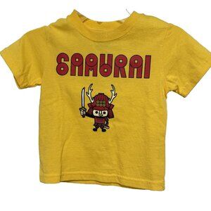 Laundry Youth Samurai T-Shirt Tee Size 100 4 US Short Sleeve Yellow Graphic